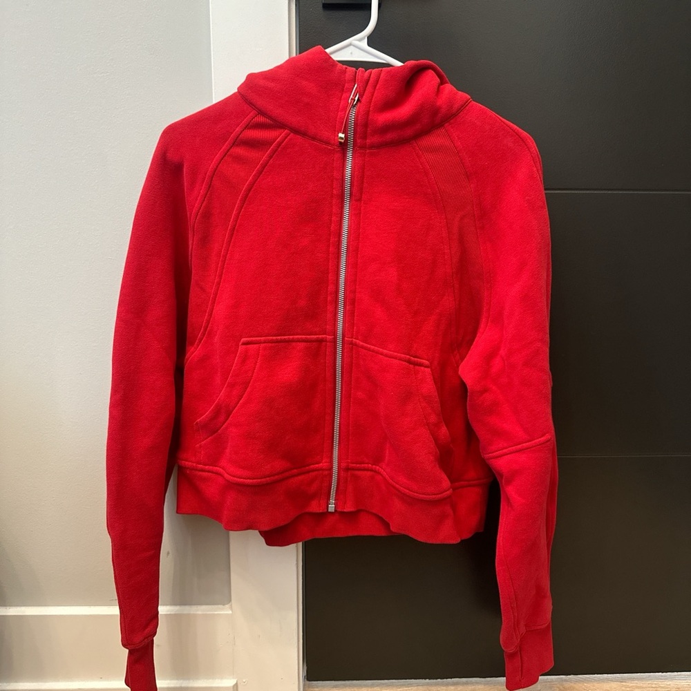 Lululemon full zip scuba in dark red